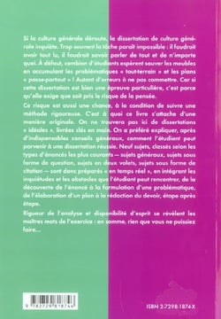 Culture generale - methodologie de la dissertation