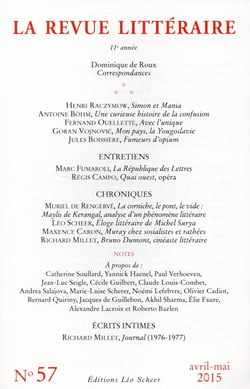 LA REVUE LITTERAIRE n.57 : avril-mai 2015