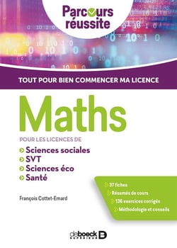 Maths - pour les licences de sciences éco, sciences sociales, SVT, PACES