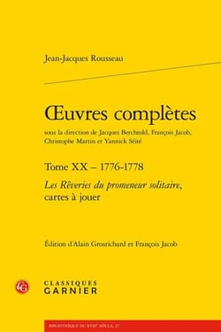 Oeuvres complètes Tome 20 : 1776-1778 - Les Rêveries du promeneur solitaire, cartes à jouer