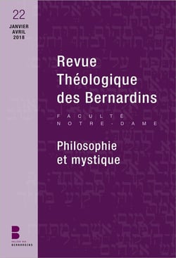 Revue théologique des Bernardins n.22 : janvier-avril 2018