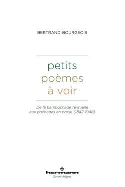 Petits poèmes à voir : De la bambochade textuelle aux pochades en prose (1842-1948)