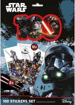 100 autocollants et 12 coloriages disney - star wars