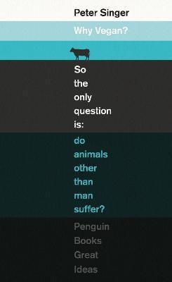 Peter singer why vegan?