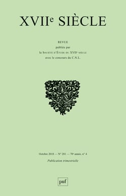 Revue XVIIe siècle n.281 (édition 2018)