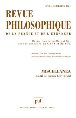 Revue philosophique de la France et de l'étranger n.146 (édition 2021)