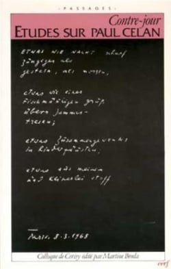 Contre-jour. Études sur Paul Celan
