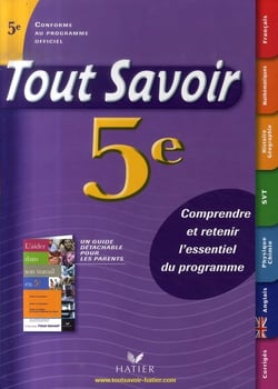 Tout savoir : 5ème - cahier d'activités