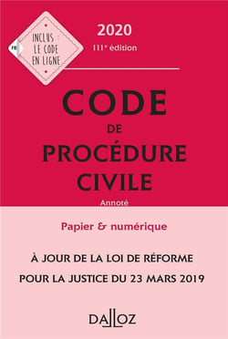 Code de procédure civile (édition 2020)