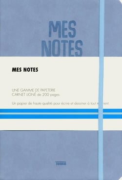 Carnet simili cuir bleu