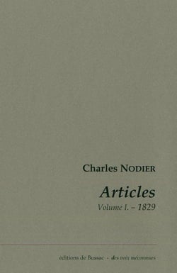 Articles Tome 1 - 1829