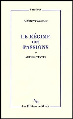 Le Régime des passions et autres textes