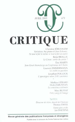 Revue Critique n.671