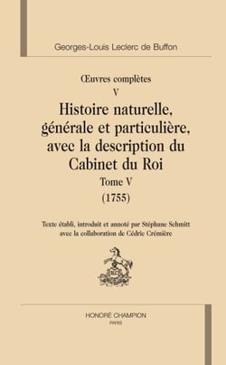 Oeuvrs complètes Tome 5 - histoire naturelle Tome 5
