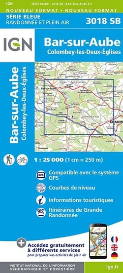 3018Sb Bar-Sur-Aube/Colombey-Les-Deux-Eglises