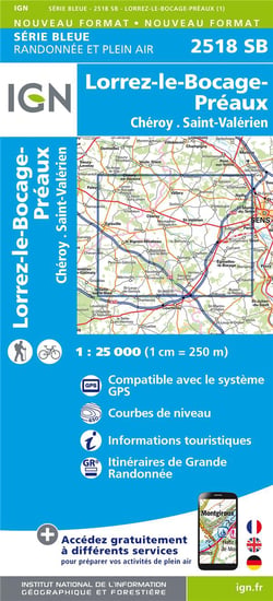2518Sb Lorrez-Le-Bocage.Préaux.Chéroy.St-Valérien