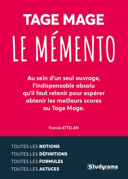 Le mémento Tage Mage - toutes les notions, définitions, formules et astuces