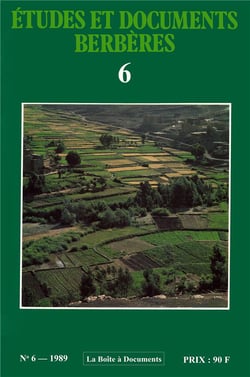 Études et documents berbères n.6 (édition 1989)