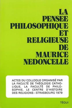 Pensee Philosophique Maurice Nedoncelle