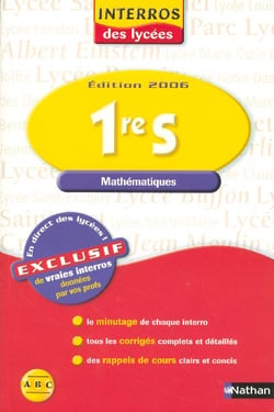 Interros lycee maths 1ere s 06 (EDITION 2006)