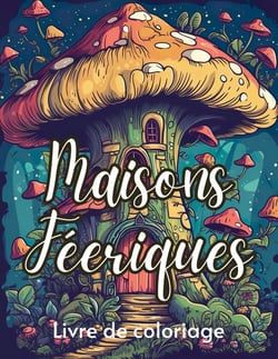 Maisons féériques livre de coloriage : 50 dessins de petites maisons enchanteresses dans la nature