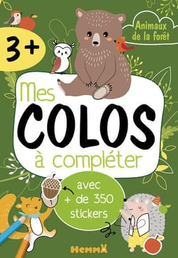 Mes colos à compléter - Animaux de la forêt - avec + de 350 stickers