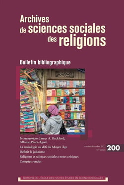 Archives de sciences sociales des religions n.200 : bulletin bibliographique