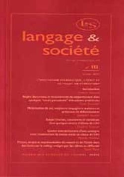 Langage & société n.111 : l'institution pédagogique, l'écrit et le sujet en formation - Mars 2005