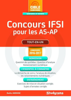 Concours ifsi pour les as-ap - tout-en-un (concours 2016/2017)