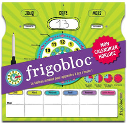 Frigobloc Mon calendrier horloge - Lire l'heure
