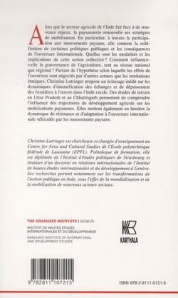 Gouvernance de l'agriculture et mouvements paysans en Inde
