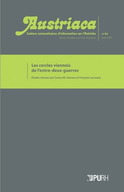 AUSTRIACA : Austriaca, n° 94/juin 2022 : Les cercles viennois de l'entre-deux-guerres