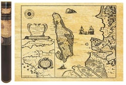 OLERON EN 1650 CARTE DE NAVIGATION 58,5 CM X 42 CM