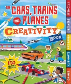 The cars, trains and planes creativity book