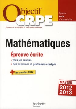Objectif concours : CRPE - épreuve écrite de mathématiques
