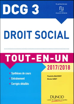Dcg 3 - droit social - tout-en-un (édition 2017/2018)
