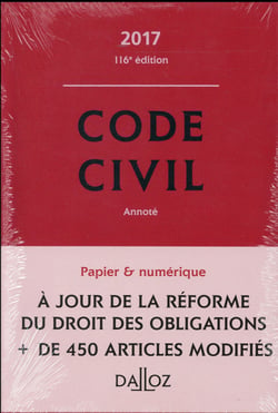 Code civil annoté (édition 2017)