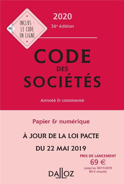 Code des sociétés, annoté et commenté (édition 2020)