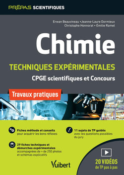 Chimie - techniques expérimentales - CPGE scientifiques et concours- travaux pratiques