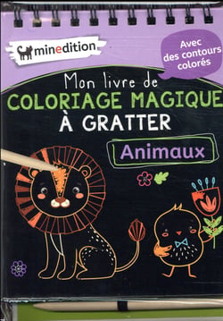 Mon livre de coloriage magique à gratter animaux