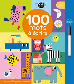 TRACER - EFFACER- RECOMMENCER - 100 MOTS À ÉCRIRE