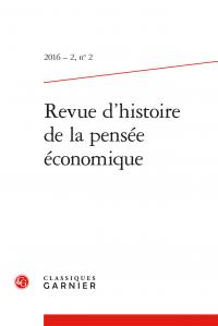 Revue d'histoire de la pensée économique n.2 - 2016