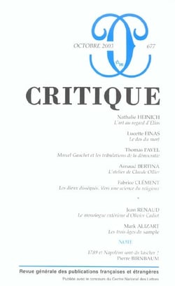 Revue Critique n.677