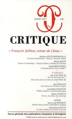 Revue Critique n.766 : « François Jullien, retour de Chine »