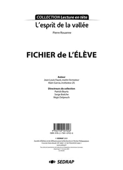 LECTURE EN TETE - ESPRIT DE LA VALLEE - LECTURE CYCLE 3 (FICHIER)