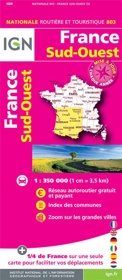 Aed 803 France Sud-Ouest  1/350.000 2017