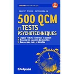 500 QCM et tests psychotechniques (3e édition)