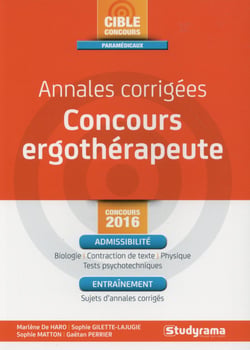 Annales corrigées - concours ergothérapeute 2016
