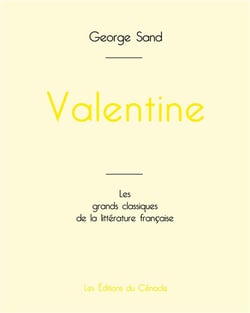 Valentine de George Sand (édition grand format)