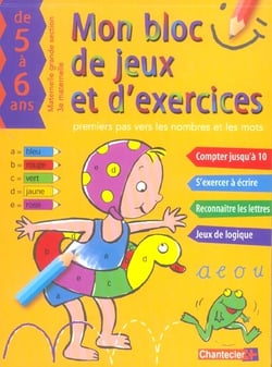 Mon bloc de jeux et d'exercices - nombres et mots (5-6 a.)
